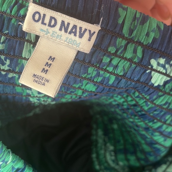 Old Navy Blue Green Paisley Strapless Maxi Dress Size M - Picture 7 of 11